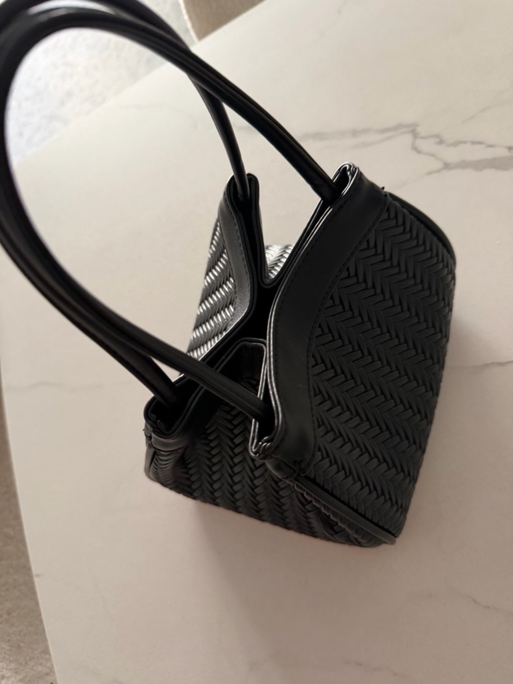Anthropologie Black Woven Shoulder Bag - Picture 4 of 9